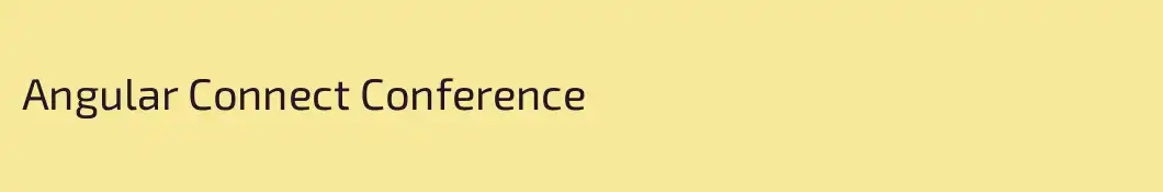 Angular Connect Conference